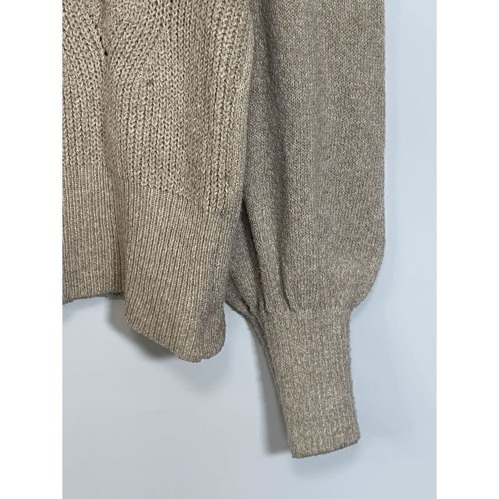 Dreamers by Debut Women's Knitted Sweater Ribbed Cuffs Long Sleeve Brown Large - Picture 4 of 7